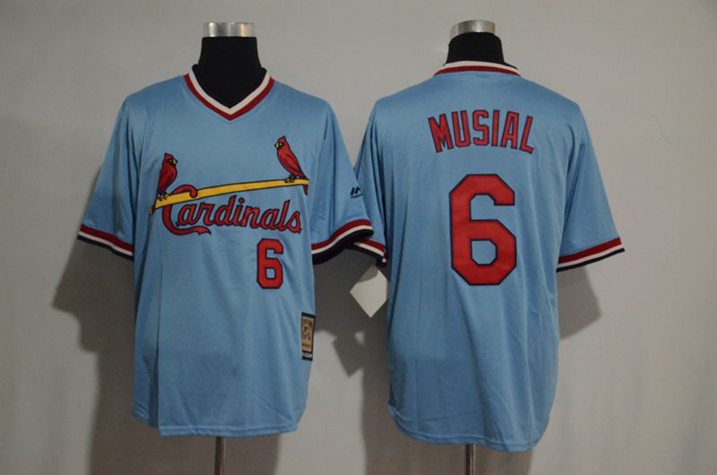 2017 MLB St Louis Cardinals #6 Musial blue jersey